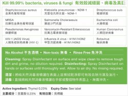 Alcohol FREE Natural Disinfectant Spray - Verified by the US EPA and Health Canada
