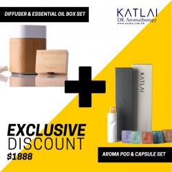 Aroma Pod  Capsule Set + Diffuser  Essential Oil Box Set