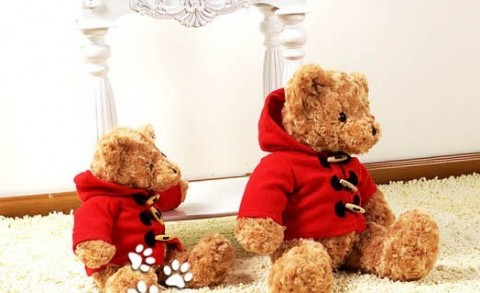 GUND紅帽風衣泰迪熊 - 這個聖誕，有我陪你，溫馨滿溢！