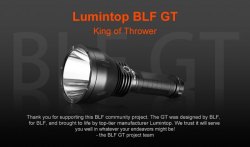 2000 流明 ● LUMINTOP BLF GT 電筒 ● XHP35 HI ● 4 電短版