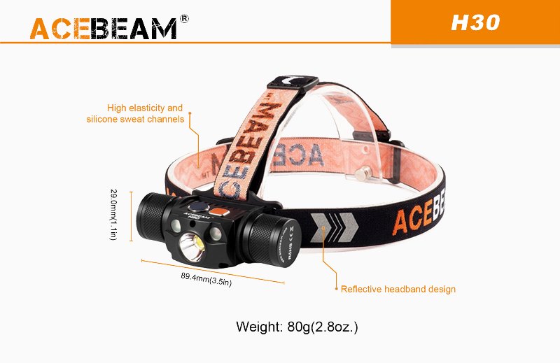 4000 流明 ● ACEBEAM H30 紫外光 中白 直充 頭燈 ● XHP70.2 UV ● 914 4000 流明 ● ACEBEAM H30 紫外光 中白 直充 頭燈 ● XHP70.2 UV ● 914