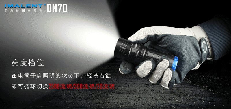 3800 流明 ● IMALENT DN70 直充 電筒 ● XHP70 3800 流明 ● IMALENT DN70 直充 電筒 ● XHP70