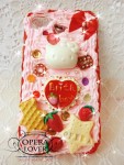 ＊草莓生日 HELLO KITTY OPERA 日本仿真奶油 iphone4 case (#HKP 002)  ＊