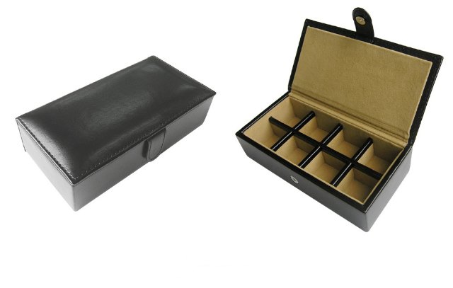 8 compartment cufflink / earring storage box 8 compartment cufflink / earring storage box