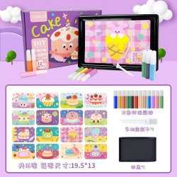 Y214a-甜點貼紙沙畫套裝