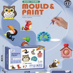 Y514a-塗鴉鳥類石