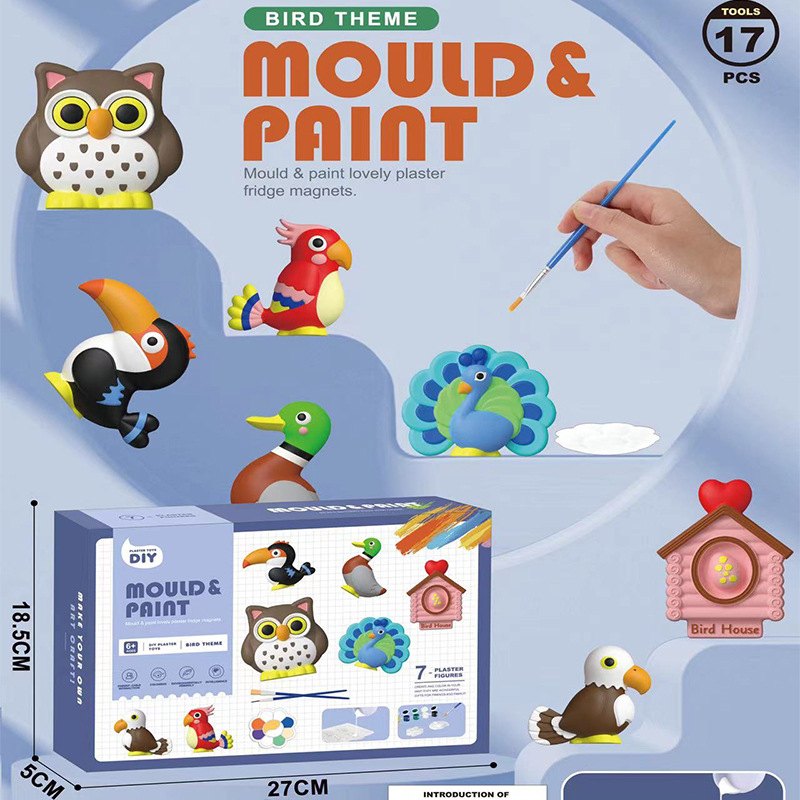 Y514a-塗鴉鳥類石