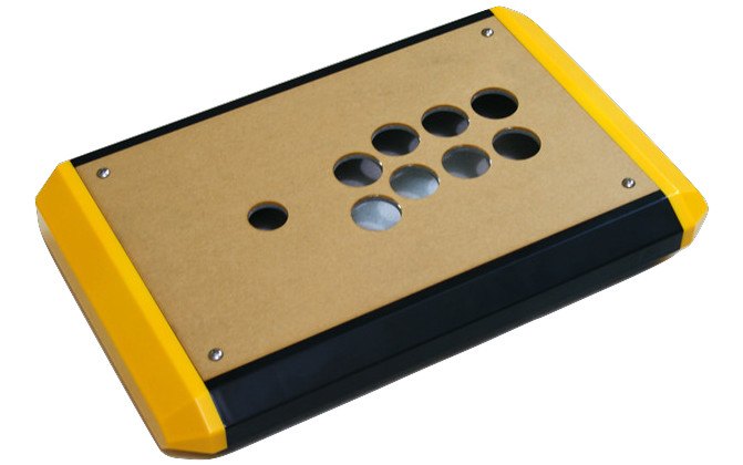 Fightstick Cases / Enclosures - EXC Small ABS fightstick case TE Yellow 14.57 inches x 9.45 inches x 2.48 inches  Weight 4.63 lb