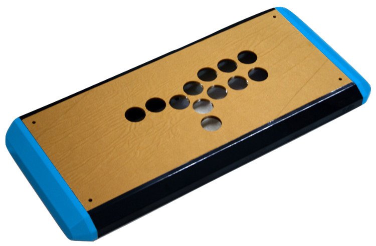 Fightstick Cases / Enclosures - EXC Long ABS hitbox style/stickless fightstick case Blue 20.47 inches x 9.45 x 2.48 Weight 6.83