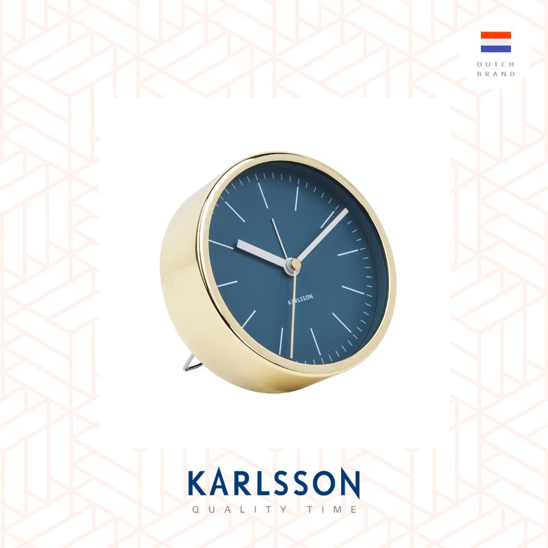 Karlsson Alarm Clock Minimal Gold Black 