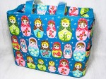 Blue Russian Doll Large Bag