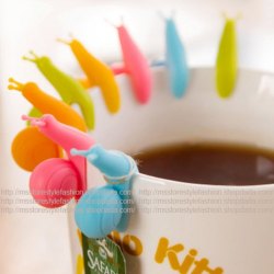 Silicone Snail Tea Bag Holder Party Cup Marker