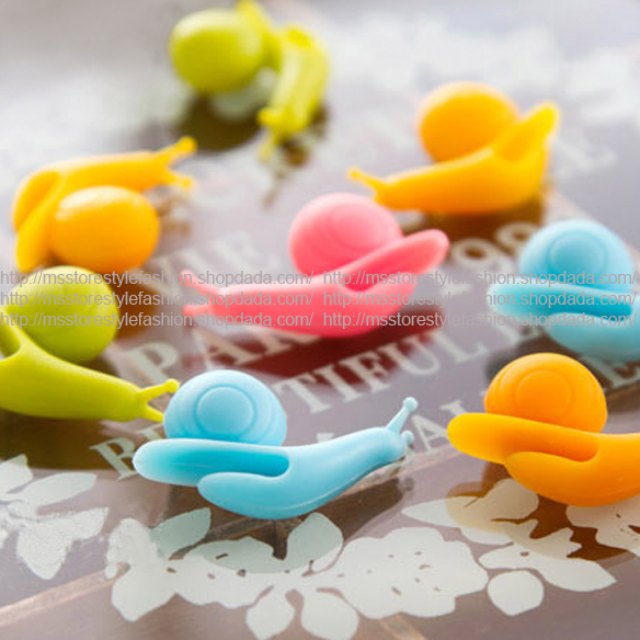 Silicone Snail Tea Bag Holder Party Cup Marker
