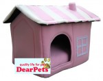 Net color warm pet house with a small chimney