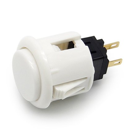 Qanba 24 mm button (White) Qanba 24 mm button (White)