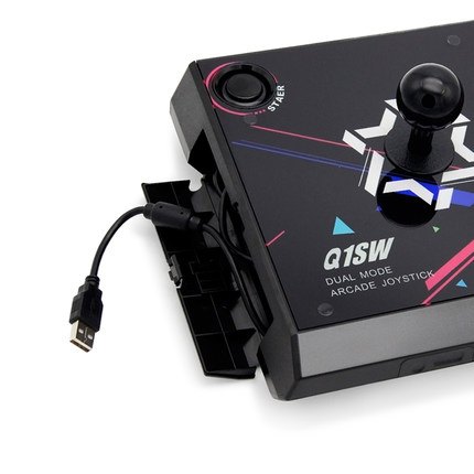 Qanab Q1 SW Fightstick - PS3 PC Android D input X input (PC360) Sanwa Wireless 2.4G Dimension 13.4 x 8.3 x 4.3 inches Weight 5. Qanab Q1 SW Fightstick - PS3 PC Android D input X input (PC360) Sanwa Wireless 2.4G Dimension 13.4 x 8.3 x 4.3 inches Weight 5.