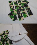 BATHING APE BAPE UNDEFEATED army pattern short TEE