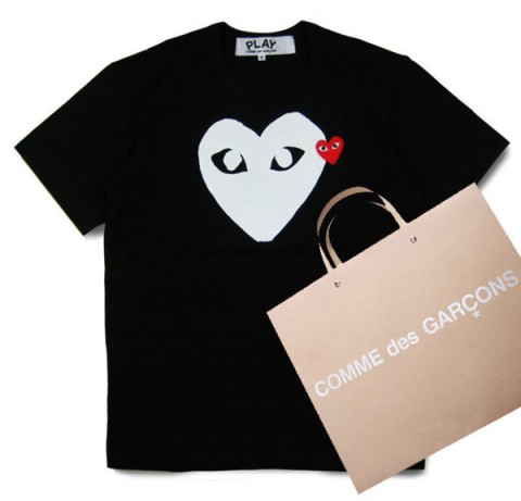 COMME des GARCONS CDG川久保玲白色心情侣短袖T恤短TEE