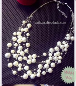 Japanese multi-layer pearl necklace