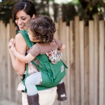 Ergobaby Organic Baby Carrier - Green w/River Rock Print Lining