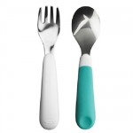 OXO TOT Fork & Spoon Set - Aqua