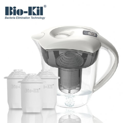 Bio-Kil淨水壺3.5L- 純淨白(含3入裝專用濾芯)