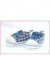 Baby Footies (Blue Checkers)