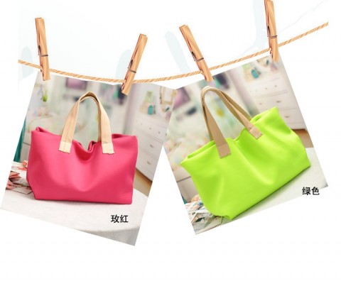 BA-001 潮袋 Fashion + Colorful Tote Bag 新款熒光撞色 簡約布面 大容量購物袋手提袋 糖果色 奶粉袋 HK$98 包本地平郵