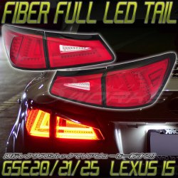LEXUS IS ISF ファイバーテール LEDテールランプ レッドクリアー GSE20/21/25 USE20 J126RC