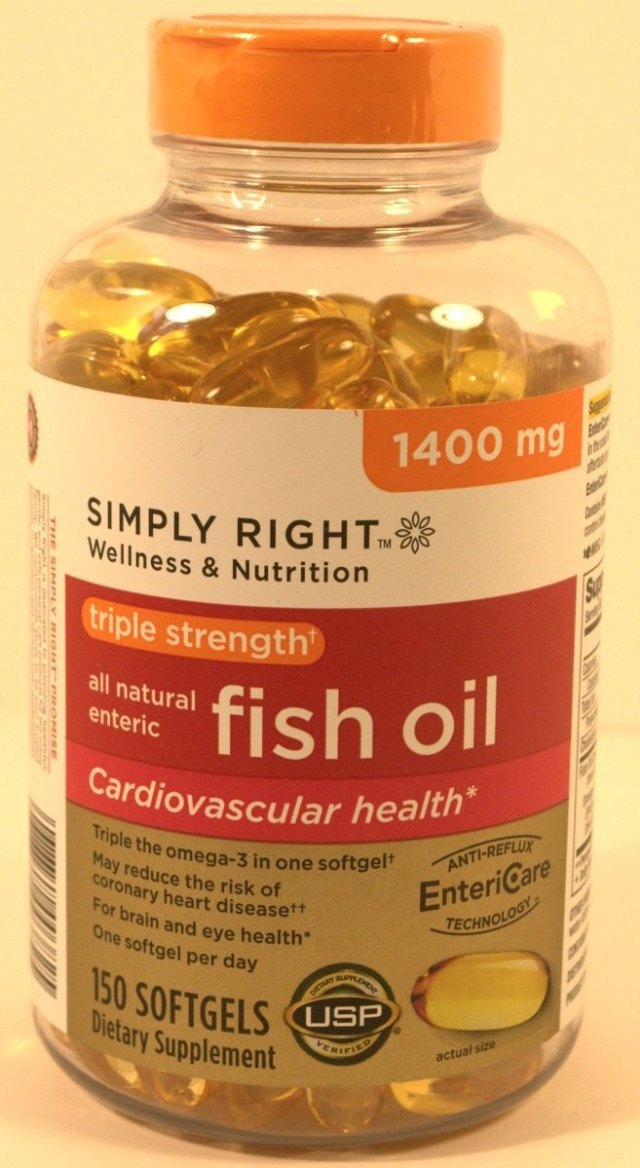 美國原裝Simply Right fish oil 魚油1400mg - 15 0 粒裝