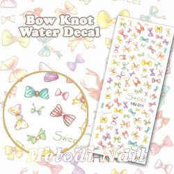 Bow Knot Water Decal Nail Sticker HN011