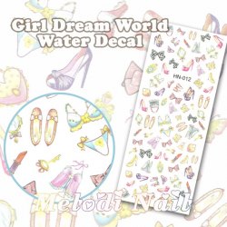 Girl Dream World Water Decal Nail Sticker HN012