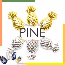 2pcs Shiny Pineapplel Nail Decor