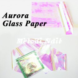 Aurora Glass Paper Nail Art