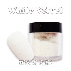 White Velvet Manicure Nail Art