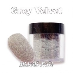 Grey Velvet Manicure Nail Art