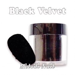 Black Velvet Manicure Nail Art