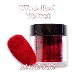 Wine Red Velvet Manicure Nail Art