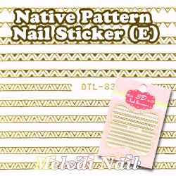 Native Pattern Nail Sticker (E)