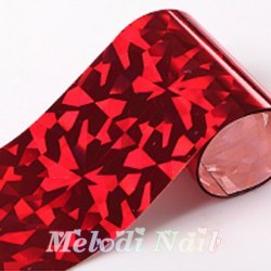 Red Fragment Nail Foil NF-005