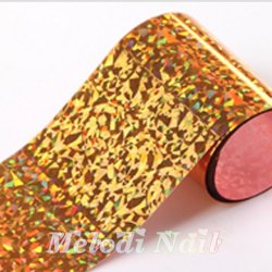 Shattered Golden Nail Foil NF-017