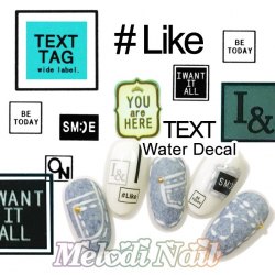 TEXT Nail Decal DS-405