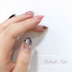 Antique Dry Flower Nail Sticker