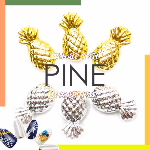 2pcs Shiny Pineapplel Nail Decor