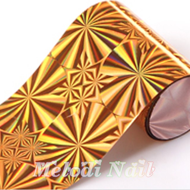 Golden Laser Nail Foil NF-015