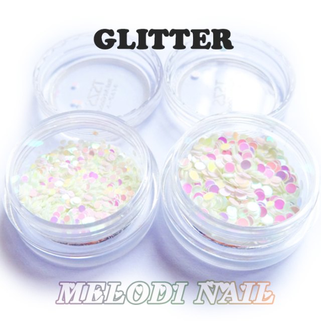 Pastel Pearl White Glitter Hologram