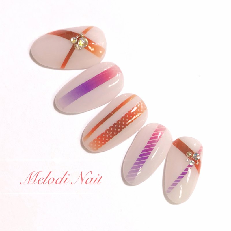 Gradational Stripe Nail Sticker