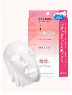 日本MINON氨基酸保濕面膜 4枚入 敏感乾燥肌膚推薦