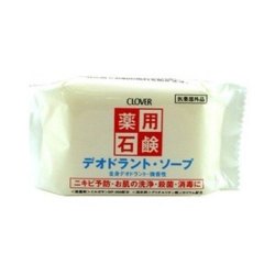 日本原裝CLOVER全身用藥用潔面皂預防粉刺除菌香皂90G