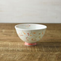 日本製美濃燒 和風木之實陶瓷 圓形飯碗11cm 手工制作 限量發售 可放入微波爐及洗碗機